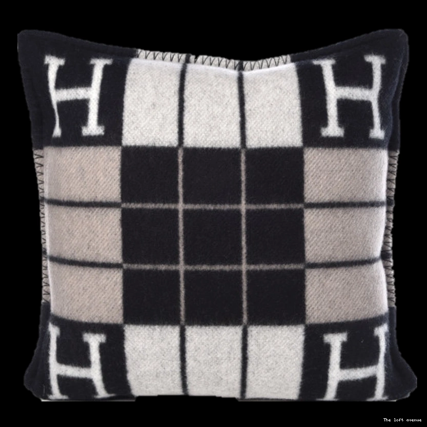 STRIPE PILLOW WOOL HERMES THROW 0722